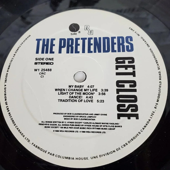The Pretenders Get  Close Vinyl Album 1986 - Picture 8 of 15